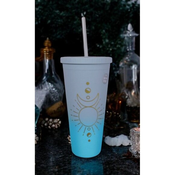 Celestial Design BPA-Free Plastic Tumbler with Straw 16 oz Color Changing - Picture 1 of 8